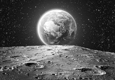 從月球上看到的地球。 圖片來源：每日科學(xué)網(wǎng)站